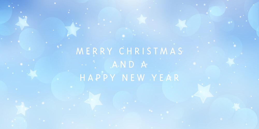 christmas banner with a minimal star and bokeh vector image