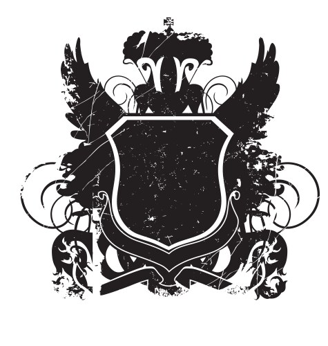 Grunge shield Royalty Free Vector Image - VectorStock