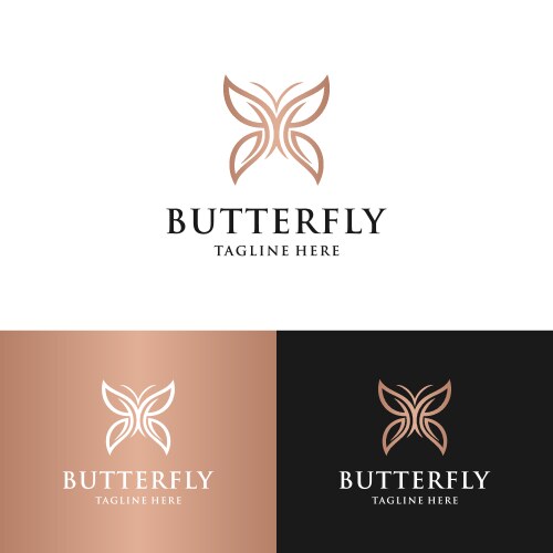 Butterfly logo design Vector Image