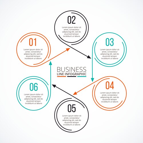 Infographic circle with 4 options Royalty Free Vector Image