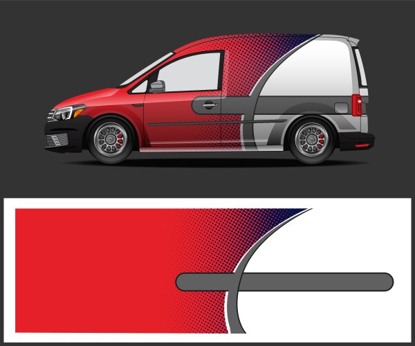 Modern Car Wrap Template Vector Image