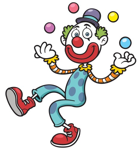 funny clown vector image