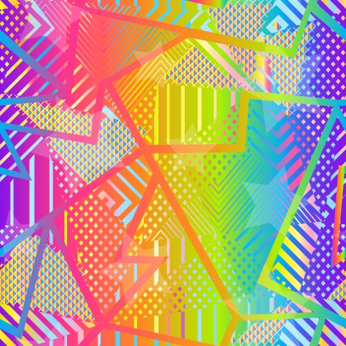 Rainbow triangle seamless pattern Royalty Free Vector Image
