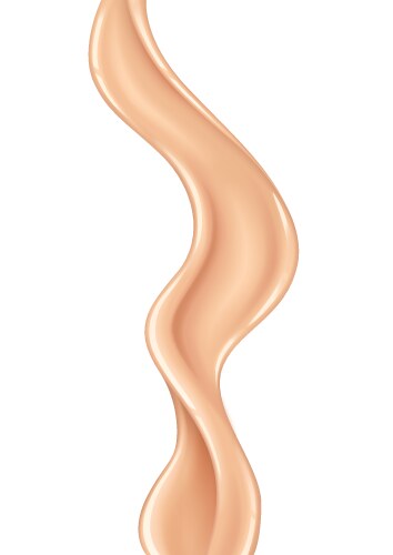 Creamy Liquid Foundation - Close Up Vector Image