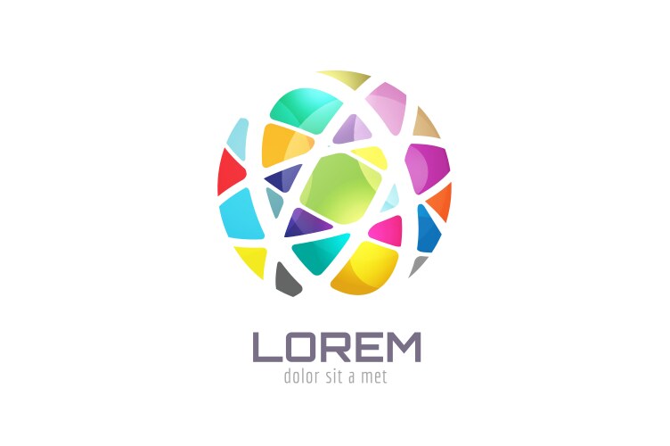 3D Globe Logo - Modern & Abstract Royalty Free Vector