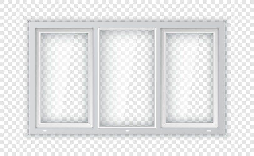 Realistic window with wood texture frame double Vector Image