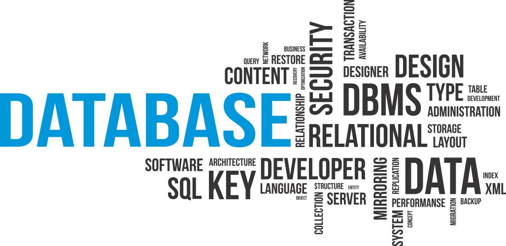 Database Word Cloud vector image