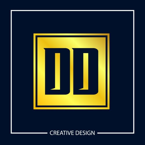 Initial letter dd logo template design Royalty Free Vector