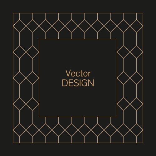 Minimalistic linear squared frame vector image
