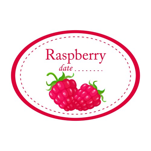 Red currant label design isolated on whit Vector Image