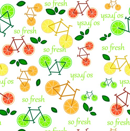 Seamless pattern with oranges vector image