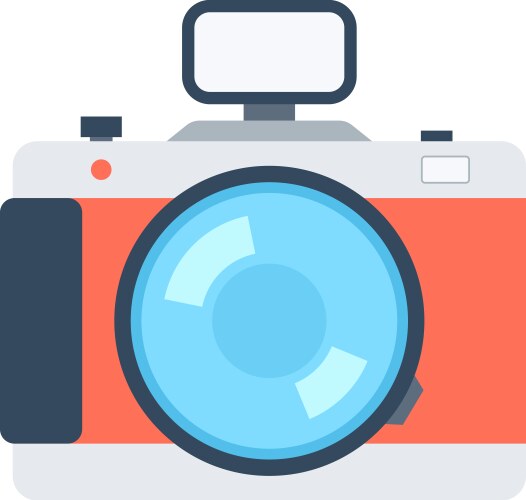 Modern digital photo camera flat color icon – Royalty-Free Vector ...