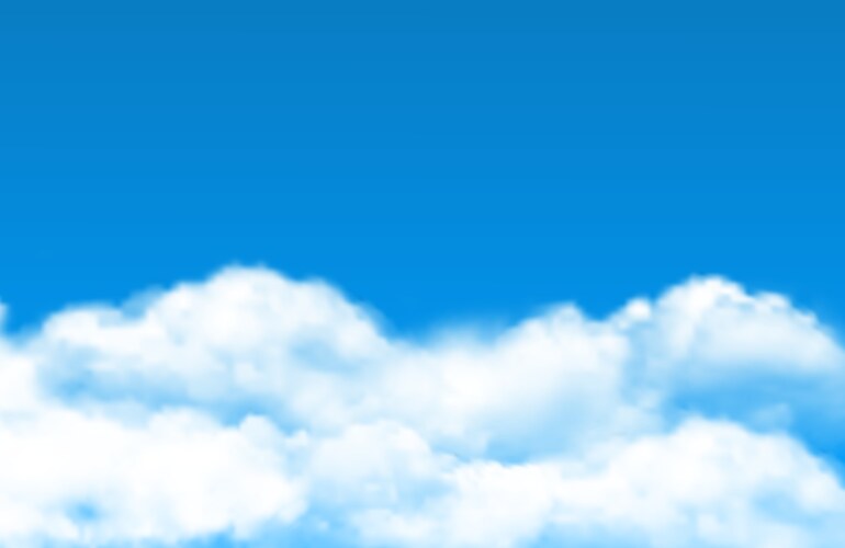 Realistic white cloud Royalty Free Vector Image