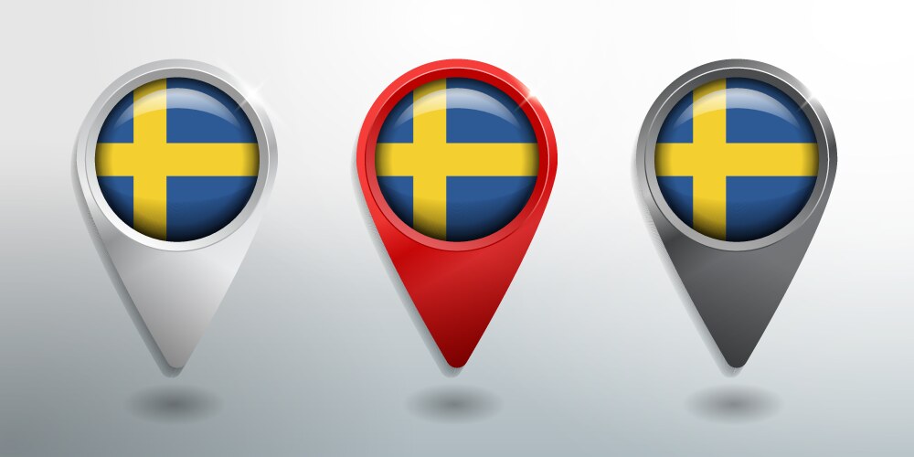 3d pointer tag and location marker with round vector image