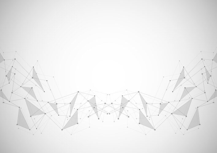 Abstract connection background with lines and dots vector image