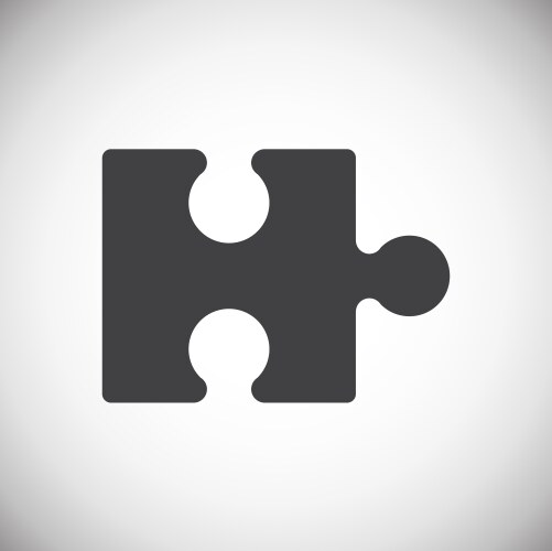 Puzzle icon on background for graphic and web vector image