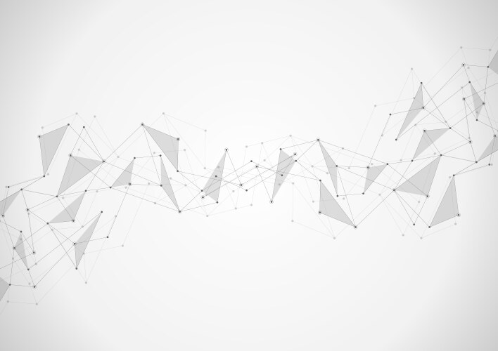 Abstract connection background with lines and dots vector image