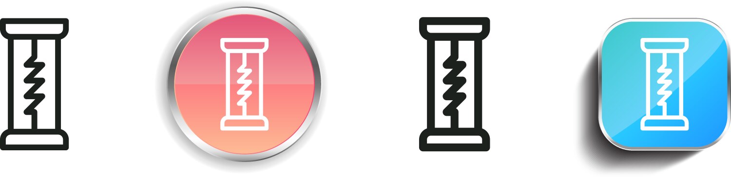 Fuse icon thin linear regular and button style vector image