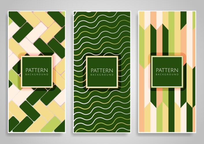 Colorful Header Set - Abstract Patterns vector image