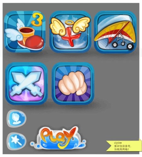 Complete set of level button game ui pop-up icon vector image