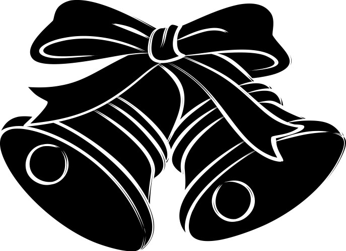 Elegant Bells with Bow Decoration Vector Image