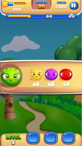 Gampeplay intro mobile game user interface gui vektorbild