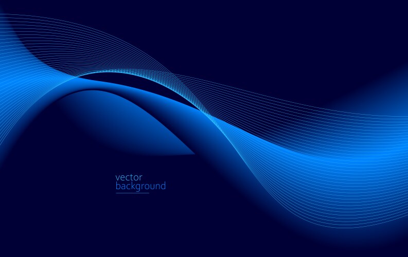 Smooth flow of wavy shape with gradient abstract vector image