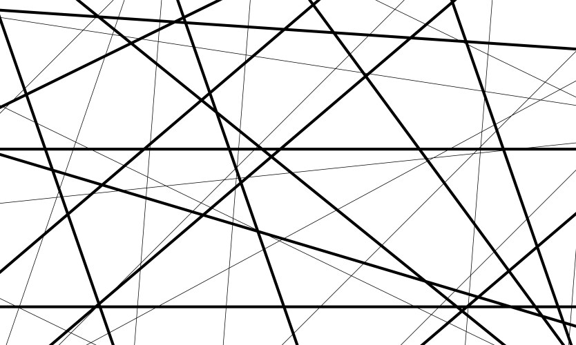 Abstract white background with random black lines vector image