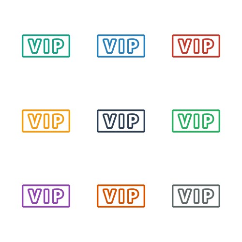Vip icon white background Royalty Free Vector Image