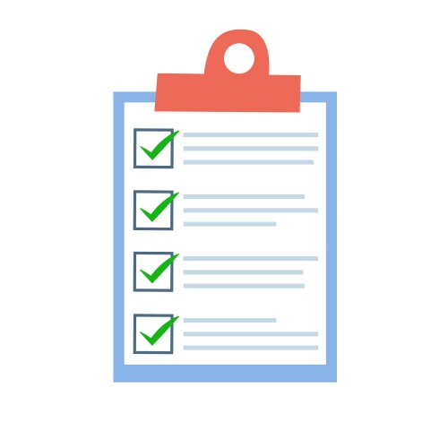 Check list in the notebook isolated on white vector image
