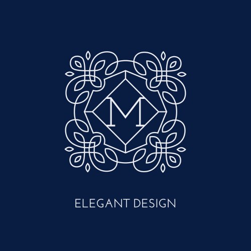 Wicker monogram Royalty Free Vector Image - VectorStock