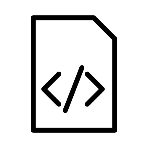 Html script icon vector image