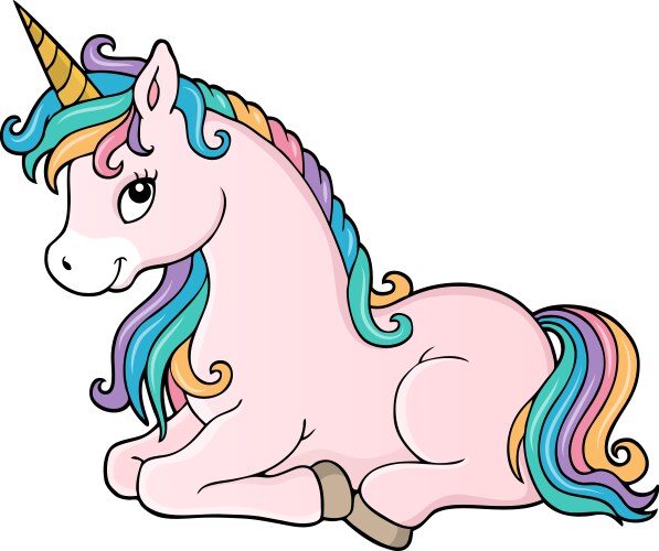Stylized unicorn theme image 1 Vector Image