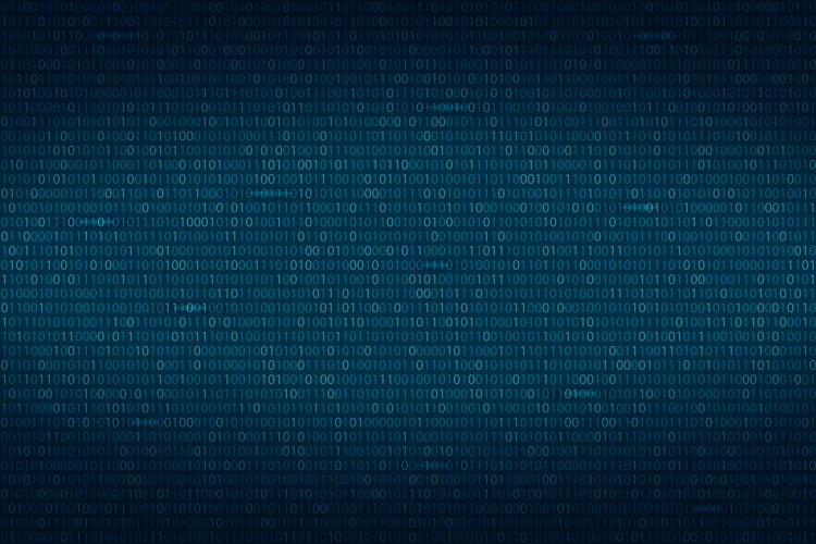 Abstract binary code background digital vector image
