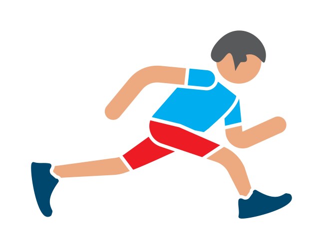 man runner jogger running icon vector image vector image