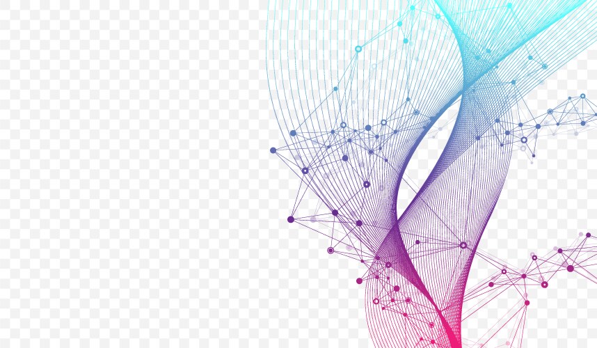 Abstract tech network connection dots digital vector image