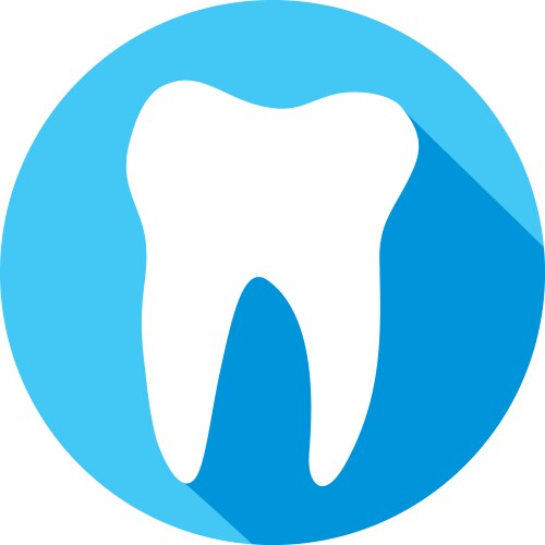 Tooth circle icon Royalty Free Vector Image - VectorStock