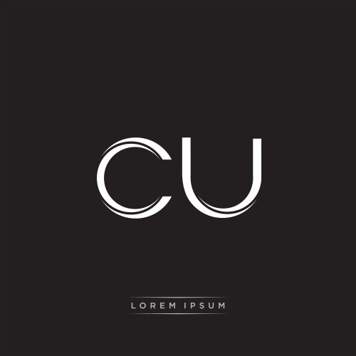 Lq initial logo with rounded circle Royalty Free Vector