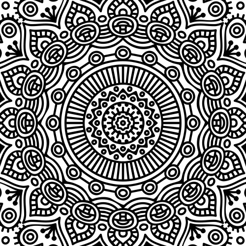 Mandala coloring page Vector Image