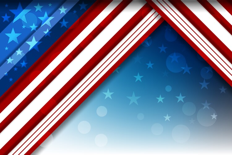 Abstract american flag for independence day Vector Image