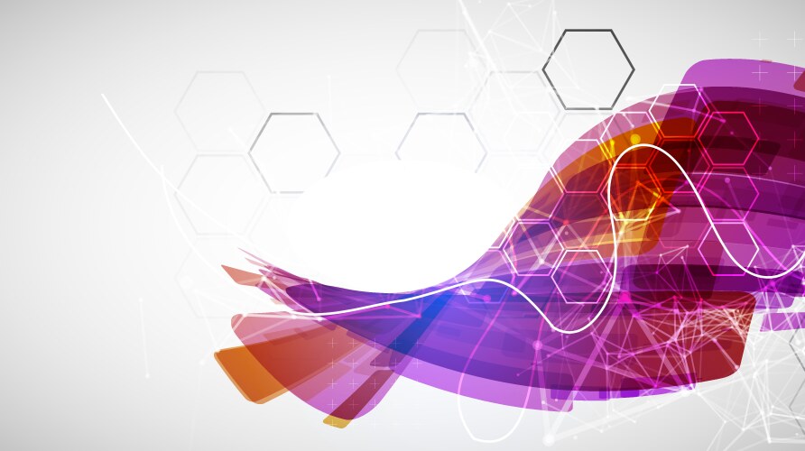 Abstract wave of rectangles with plexus elements vector image