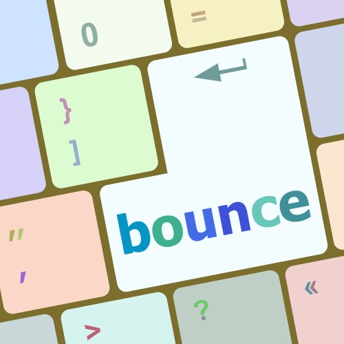 Bounce button on computer pc keyboard key vector image