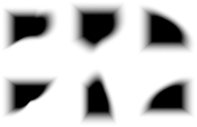 Halftone hexagon pattern reprographic technique vector image