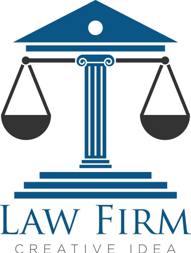 Law Firm Logo - Scales of Justice Vector Image