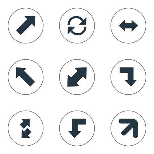 Set of simple cursor icons vector image