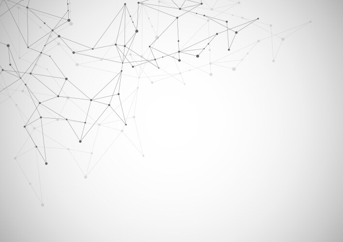 Abstract connection background with lines and dots vector image