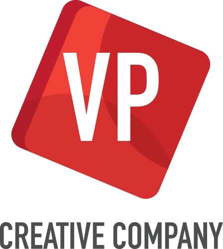 Initial letter vp logo template design Vector Image