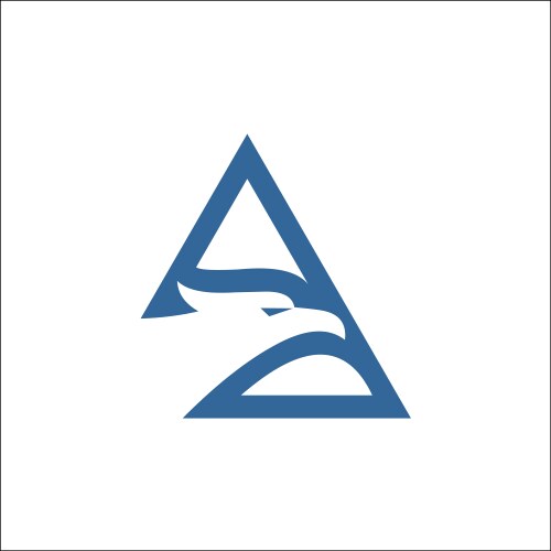 Letter m and eagle head Royalty Free Vector Image