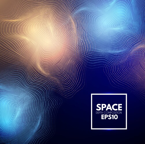 abstract background with shining dynamic waves vector image