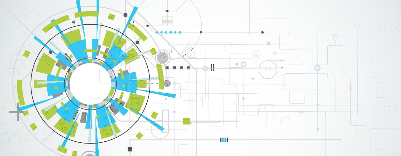 Abstract structure circuit board technology vector image